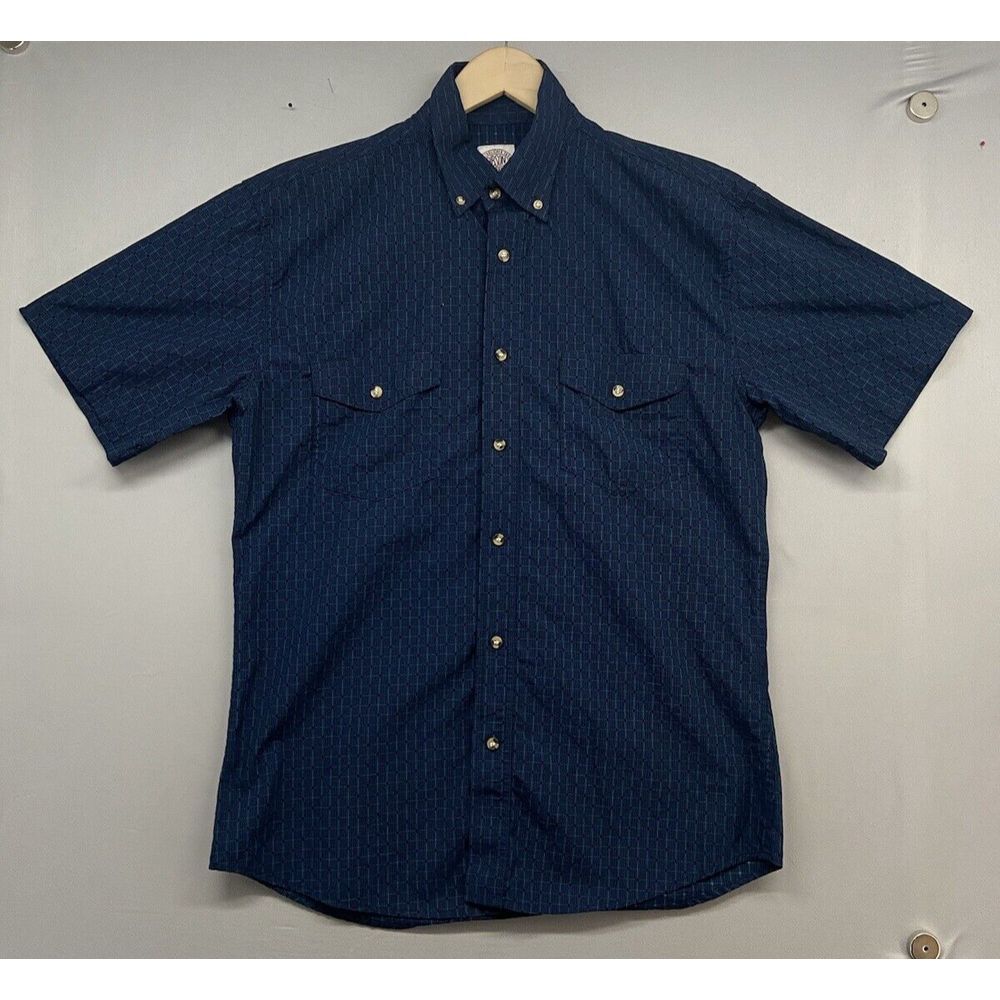 Gibson Trading Company Button Shirt L Geometric Short Sleeve Casual Dress NICE‎
